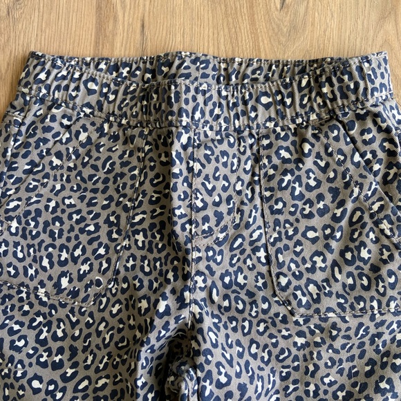 Jumping Beans Girls Cuffed Ocelot Leopard Print Jeans Gray Blue Boyfriend - Picture 3 of 5